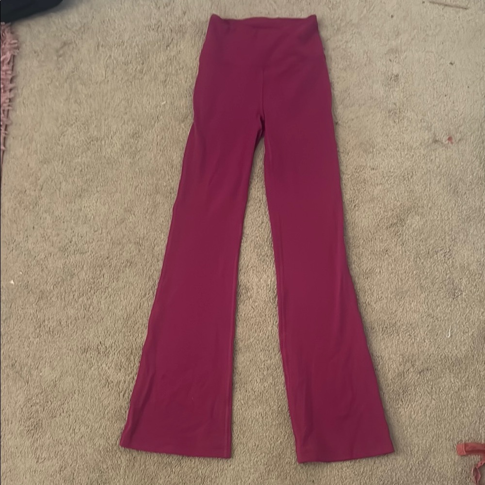 Lululemon Pink Flare Pants brand new, tag fell off but never been worn